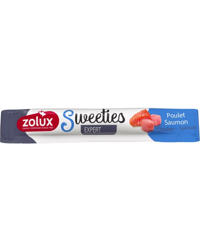 ZOLUX Krémes finomság kutyáknak lazaccal és csirkével SWEETIES with salmon and chicken 14 g