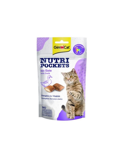 GIMCAT Nutri Pockets with Duck 60 g kacsával