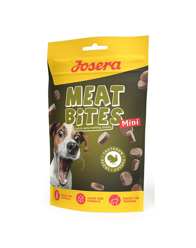 JOSERA Meat Bites Mini Turkey kutyáknak készült pulykahúsos edzésfalatok kis testű fajták számára 70g