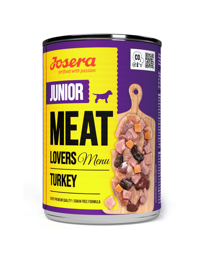 JOSERA Meat Lovers Junior Menu Pulyka kölyökkutyáknak 400g