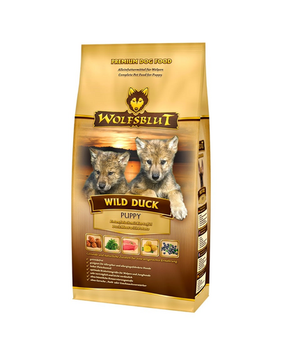 WOLFSBLUT Wild Duck Puppy száraz kutyatáp kacsával és burgonyával 12,5 kg