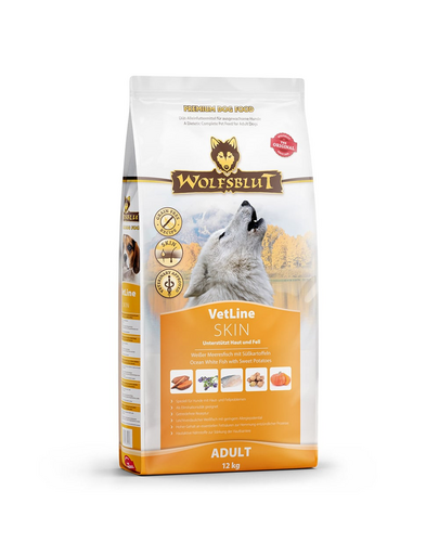WOLFSBLUT VetLine Skin & Coat Diétás eledel kutyáknak a bőr és a szőrzet támogatására 12 kg