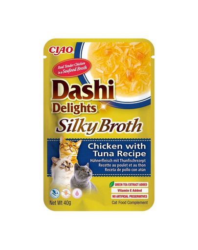 INABA Cat Dashi Delights Silky Broth Csirke és tonhal 40g