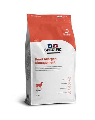 SPECIFIC Dog CDD Food Allergen Management 12 kg táplálék ételallergiás kutyáknak