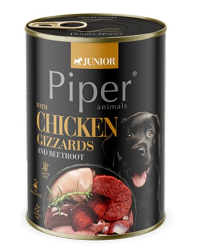 PIPER Junior csirkecombbal és céklával 400g kölyök nedves eledellel