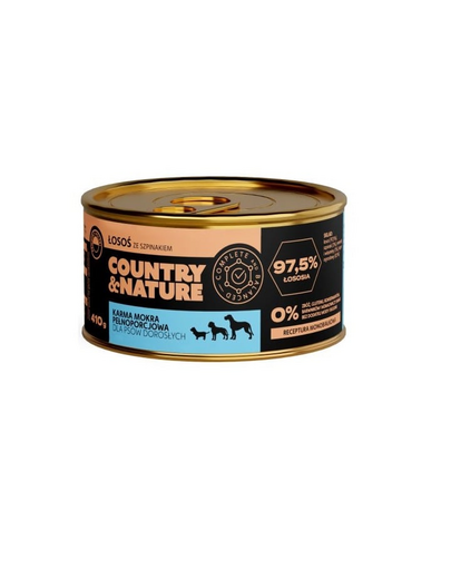 COUNTRY&NATURE Gabonamentes nedves eledel lazac spenóttal 410 g