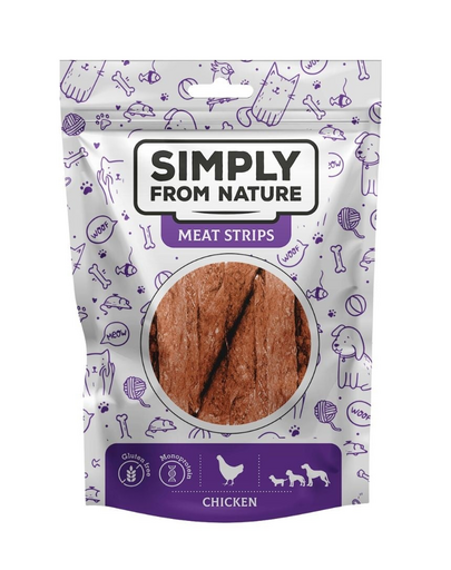 SIMPLY FROM NATURE Meat Strips Húsgombóc csirkecsíkok kutyáknak 80 g