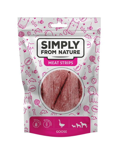 SIMPLY FROM NATURE Meat Strips Libahús csíkok kutyáknak 80 g