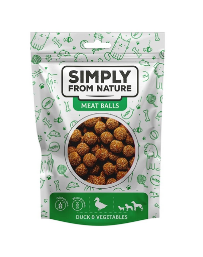 SIMPLY FROM NATURE Meat Balls Kacsa- és zöldséggolyók kutyáknak 80 g