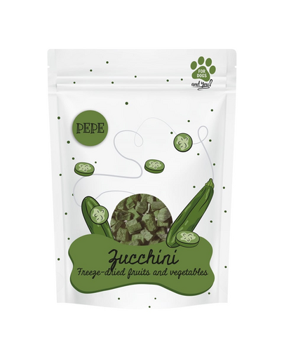 PAKA ZWIERZAKA PEPE Freeze-dried fagyasztva szárított zöldség cukkini kutyáknak 20 g