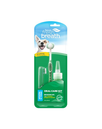 TROPICLEAN Fresh Breath Oral Care Small Dog Kit 59ml fogtisztító készlet kis és közepes méretű kutyáknak