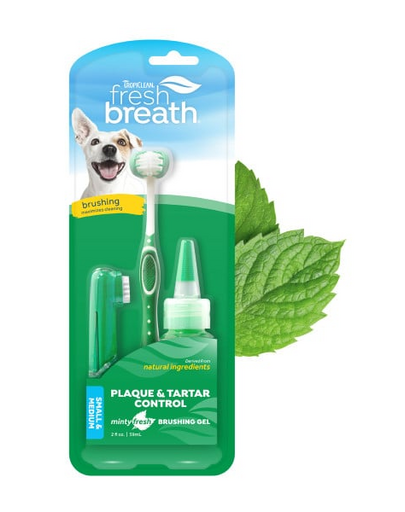 TROPICLEAN Fresh Breath Oral Care Small Dog Kit 59ml fogtisztító készlet kis és közepes méretű kutyáknak