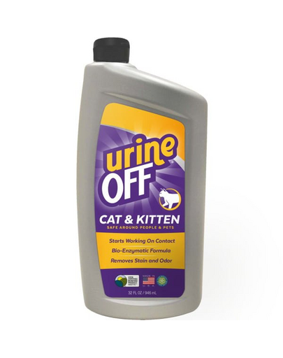 URINE OFF Macskák és cicák Vizeletszag- és macskafolt-eltávolító 946 ml