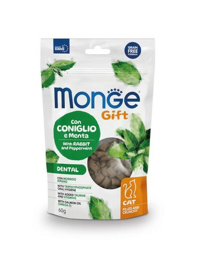 MONGE Cat Adult Dental Nyúl borsmentával 60 g