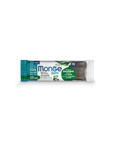 MONGE Dog Adult Meat bars Skin support Lazac aloe verával 2x40 g