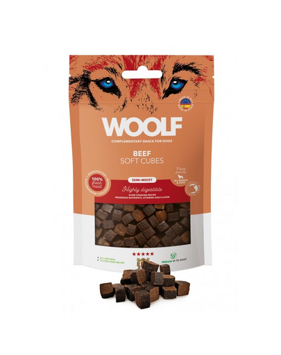 WOOLF Soft Cubes Beef Monoprotein Puha kockák marhahússal 100g