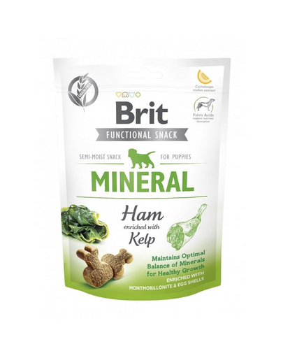 BRIT Care Dog Functional Snack Mineral Ham 150g sonka és alga csemege a kölyökkutyának