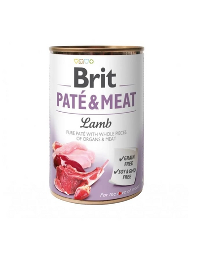 BRIT Pate&Meat lamb 400 g báránypástétom kutyáknak