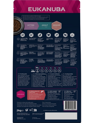 EUKANUBA Grain Free Senior Łosoś 2 kg idősebb macskák számára