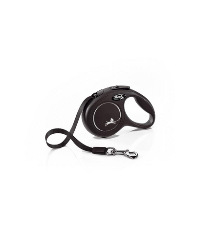 FLEXI Póráz New Classic XS szalag 3 m 12 kg-ig fekete