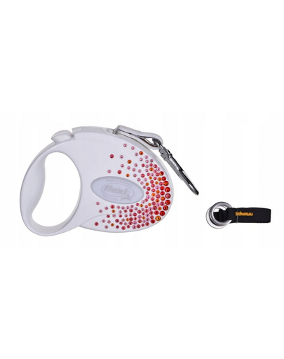 FLEXI automata kutyapóráz Glam Splash Orient M szalag 5m fehér