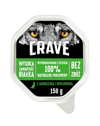 CRAVE Bárány- és marhahúspogácsák kutyatálcában 150 g