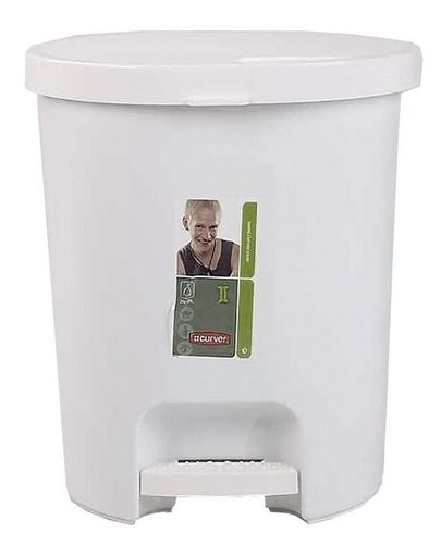 CURVER Hulladékkosár pedállal 15 l fehér