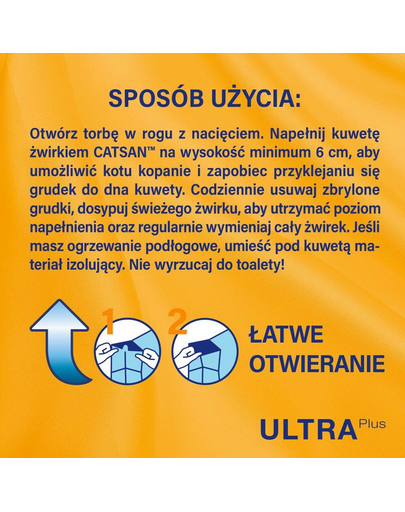 CATSAN Ultra Plus 15l csomós macskaalom