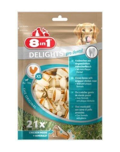 8IN1 Jutalomfalat Dental Delights Bones XS 21 db