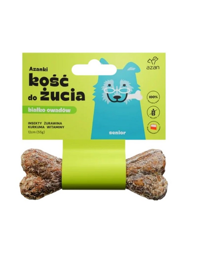 AZANKI Csont rovarokkal idősebb kutyáknak Senior 12cm