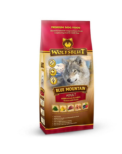 WOLFSBLUT Adult Blue Mountain száraztáp vadhússal és nyúllal 12,5 kg