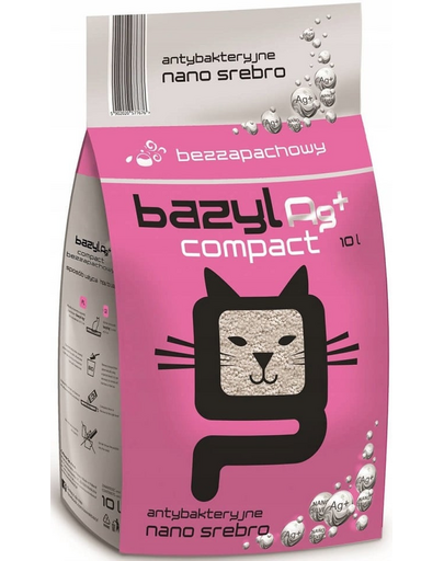 BAZYL Bentonit macskaalom Super Premium Ag+ Compact 10l