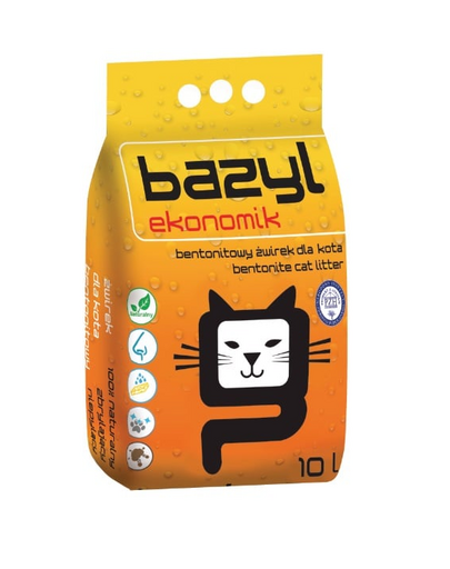 BAZYL Ekonomik 10 L természetes bentonit macskaalom