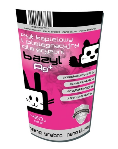 BAZYL Ag+ Bentonit-por rágcsálók ápolására 450 g