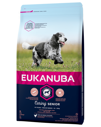 EUKANUBA Caring Senior Medium Breed friss csirkében gazdag 3kg