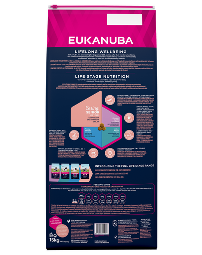 EUKANUBA Caring Senior Medium Breed friss csirkében gazdag 15kg