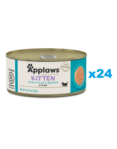 APPLAWS Kitten Tonhal húslevesben 24x70 g