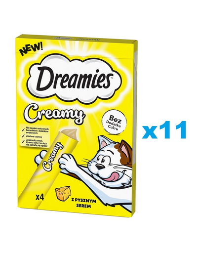 DREAMIES Creamy kiegészítő eledel ízletes sajttal macskáknak 44x10 g