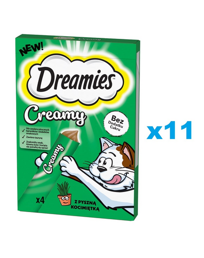 DREAMIES Creamy kiegészítő eledel ízletes macskamentával macskáknak 44x10 g