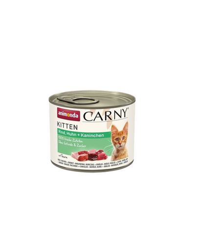 ANIMONDA Carny Kitten Beef&Chicken&Rabbit 200 g  marhahús, csirke és nyúl cicáknak