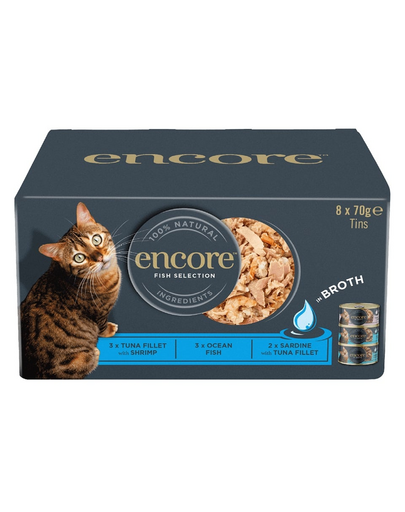 ENCORE Cat Multipack halak húslevesben macskáknak 32x70g