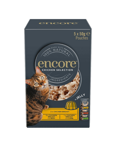 ENCORE Cat Multipak vegyes ízek csirkével zselében macskáknak 20x50g