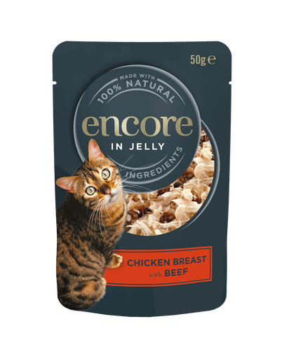 ENCORE Cat Multipak vegyes ízek csirkével zselében macskáknak 20x50g