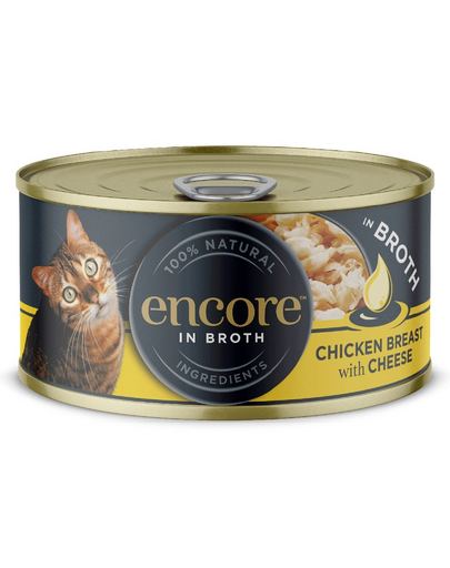 ENCORE Cat sajtos csirke húslevesben macskáknak 16x70g