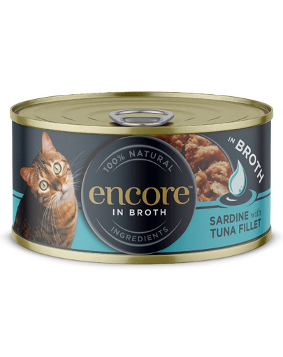 ENCORE Cat szardínia tonhallal húslevesben macskáknak 16x70g