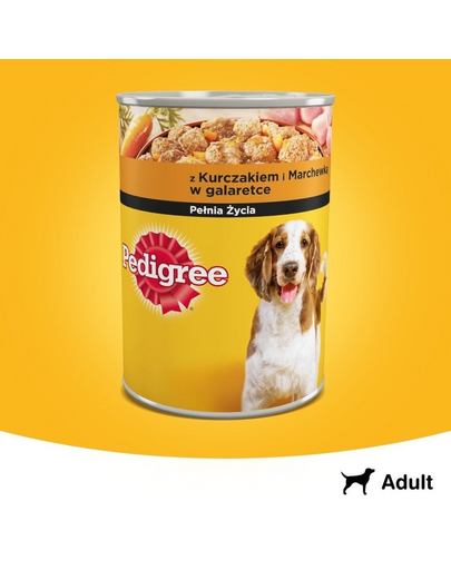 PEDIGREE Adult 400g nedves kutyaeledel csirkével és sárgarépával zselében
