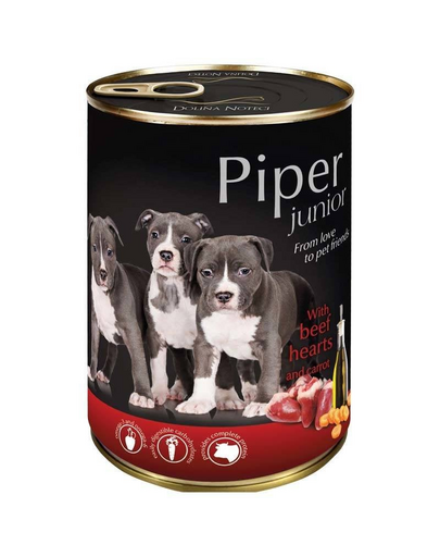 PIPER Junior Marhahús szív és sárgarépa kölyökkutyáknak 400 g