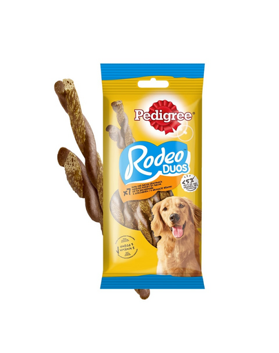 PEDIGREE Rodeo Duos 123g  csirke és szalonna ízű jutalomfalat felnőtt kutyáknak