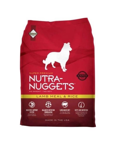 NUTRA NUGGETS Bárányhús és rizs kutyáknak -os tömegben 15 kg