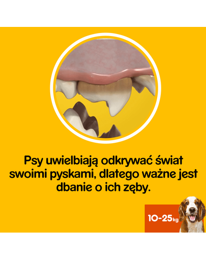 PEDIGREE DentaStix (közepes fajták) fogászati csemegék kutyáknak 28db. -  4x180 g
